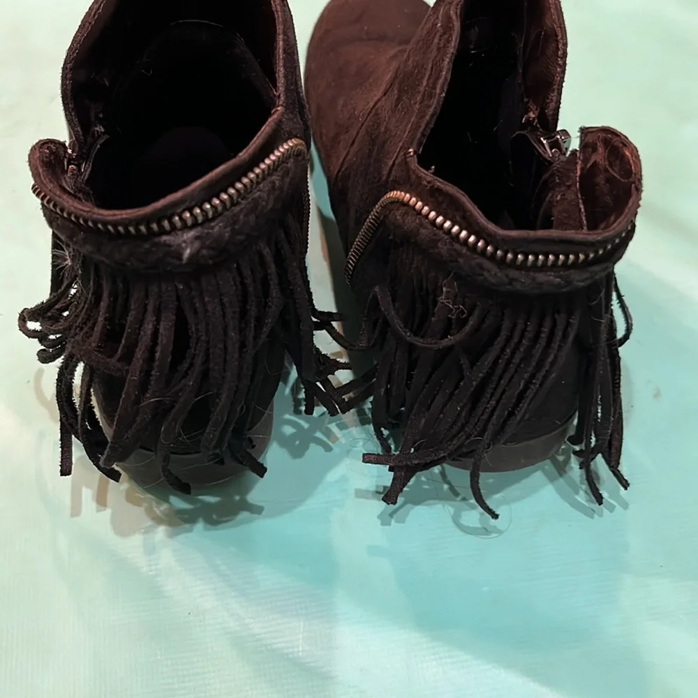American Eagle fringe ankle boots